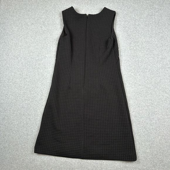 Ann Taylor Dress Womens 0 Black Textured Sheath Sleeveless Chic Career Workwear - Picture 8 of 9
